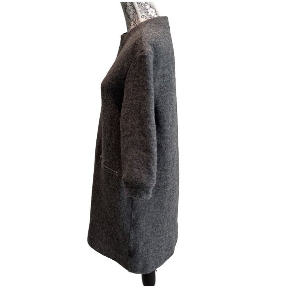 Marc by Marc Jacobs GreyDress Women’s Large gold Metallic flecks Liya Wool Shift - Picture 2 of 16